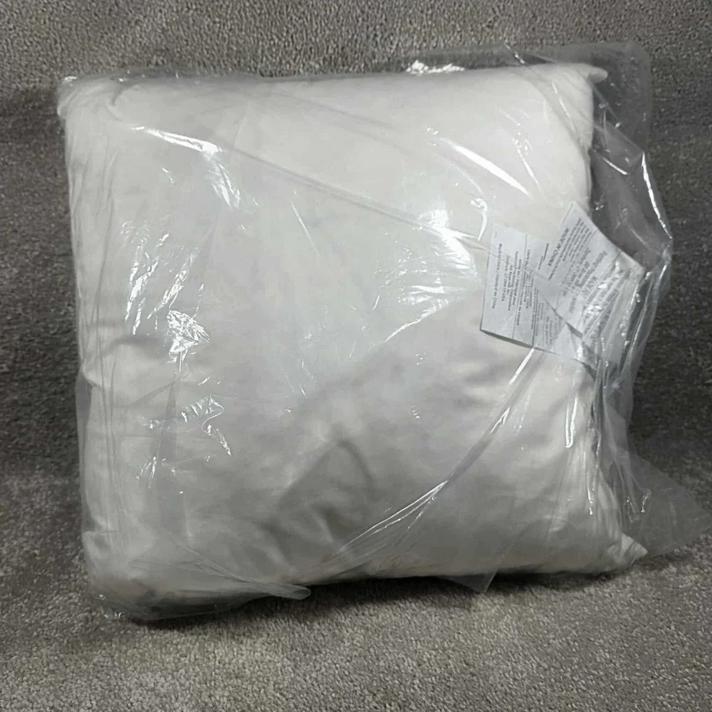 Fairfield Feather-fil Pillow Inserts White 16x16 Cotton Down Blend 2pc Set